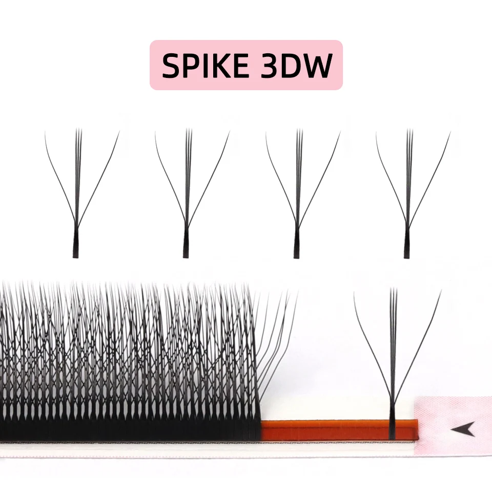 AGUUD Neue 5D W-förmige Wimpernverlängerung, automatisch blühende vorgefertigte Bloom Fans, gewebte Kleeblatt-Wimpern, weiche Feenwimpern aus Faux-Nerz – Detail 10