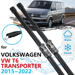 Car Front Wiper Blades For Volkswagen VW T6 Transporter 2015 2016 2017 2018 2019 2020 2021 2022 Screen Windshield Accessories