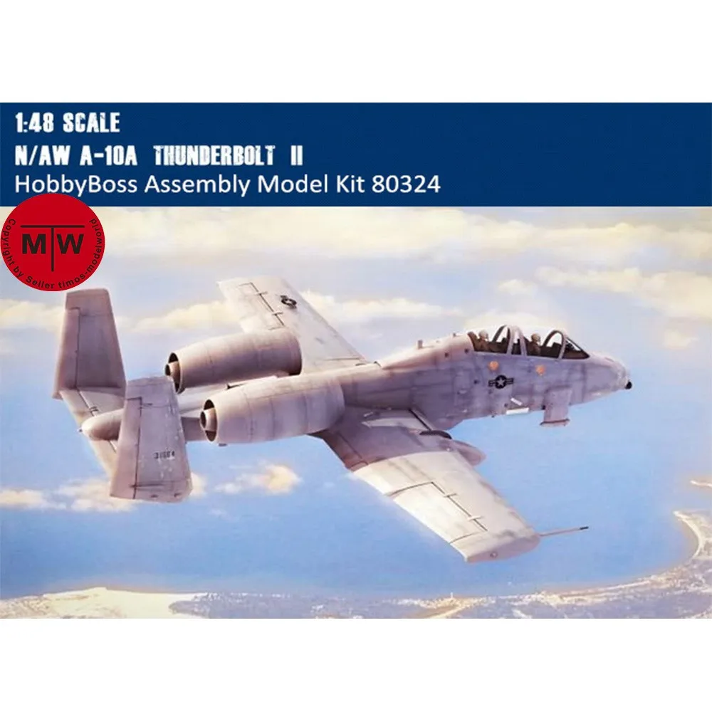 

Sale HobbyBoss 80324 1/48 Scale N/AW A-10 Thunderbolt II Fighter Military Plastic Aircraft Assembly Model Kits