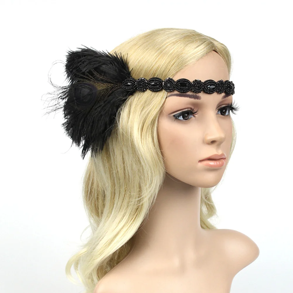 

1pcs Vintage Flapper Headband Elegant Fascinator Hair Band Party Head Decor Performance Hairpiece Lightweight Women Headband