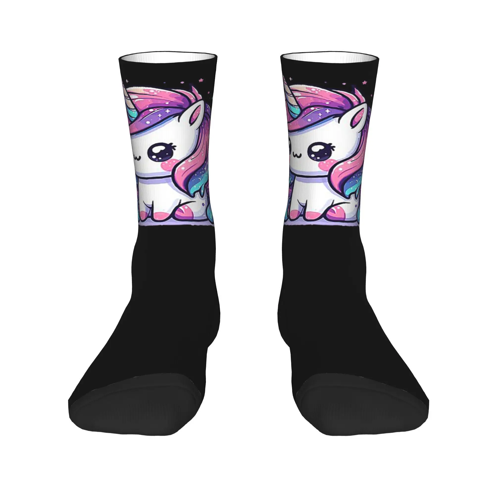 Alle seizoenen Sparkle Unicorn Magic Sokken Harajuku Hoge kwaliteit kousen Sport Middenbuis Sokken Zacht verjaardagscadeau