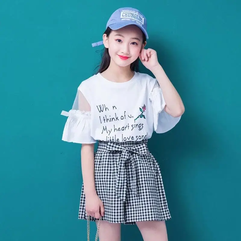 Girl Clothes 10 To 12 Years Set Girls Korean Children's 2025 Teenagers Clothing Sets 4 7 Summer Wear Kids 11 Children Clothing