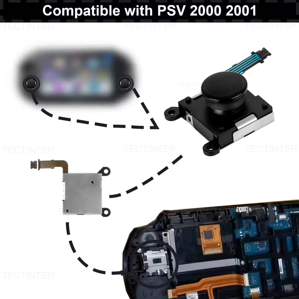 3D Analog Joystick For Sony PSVita PS Vita 2000 Slim Controller Thumb Stick Replacement for PSV 2000 Analog Repair Accessories