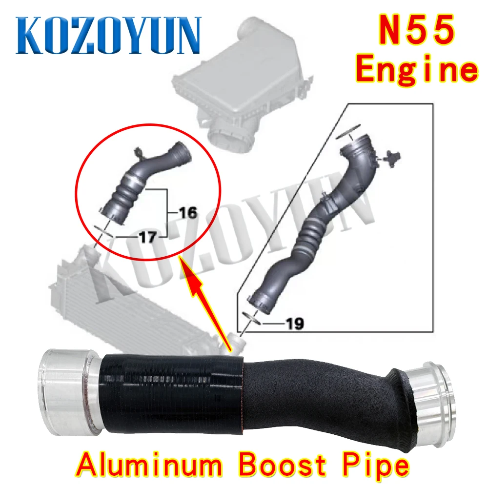 

Intake pipe turbo boost pipe kit For BMW N55 M2 M135i M235i 335i 435i ix F20 F21 F23 F30 F31 F32 F35 F87 3.0T