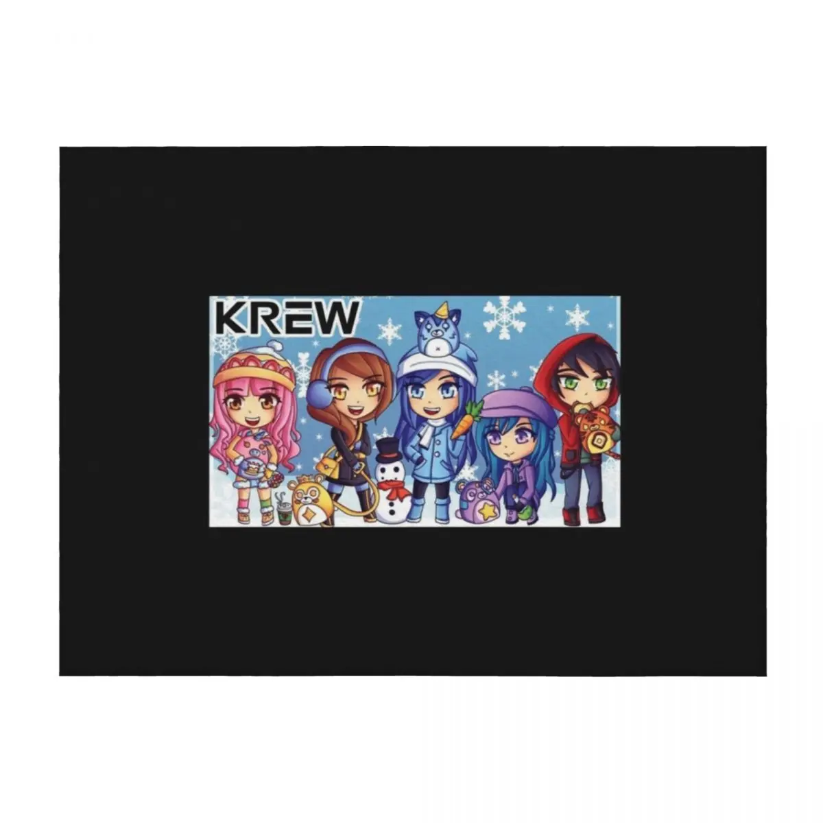 

the krew,Funneh Plushy on a scooter,itsfunneh Throw Blanket christmas decoration Baby Thins Decorative Beds Blankets
