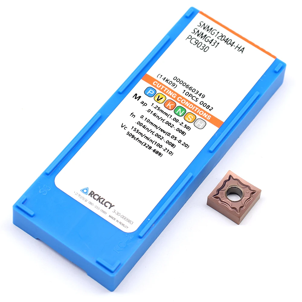 Imagem -04 - ha Pc9030 Carboneto Inserir Ferramentas de Torneamento Externo Inserções Cnc Última Ferramenta Alta Qualidade 10 Peças Snmg120404 Snmg120408