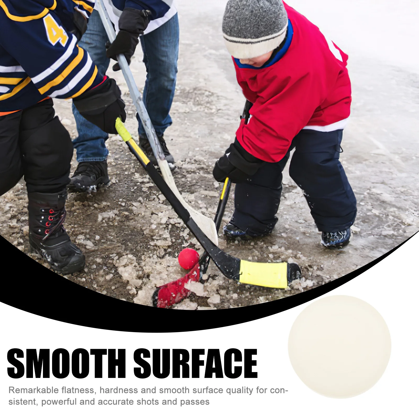 

2Pcs Ice Hockey Puck Training Supplies Superior Flatness Hardness Accurate Shots Practicing PVC Hockey Puck for Competition