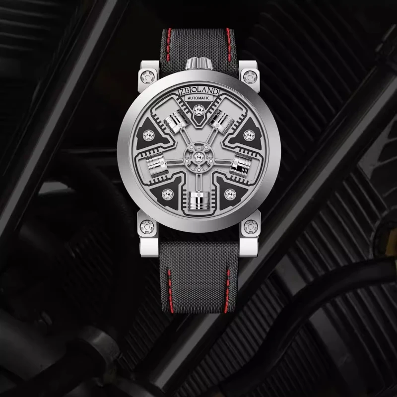 Neujahrsgeschenk Limited Edition ZBIOLAND-ZBL1006 Interstellar Engine Concept Mechanische Uhr Leuchtende wasserdichte Herrenuhr