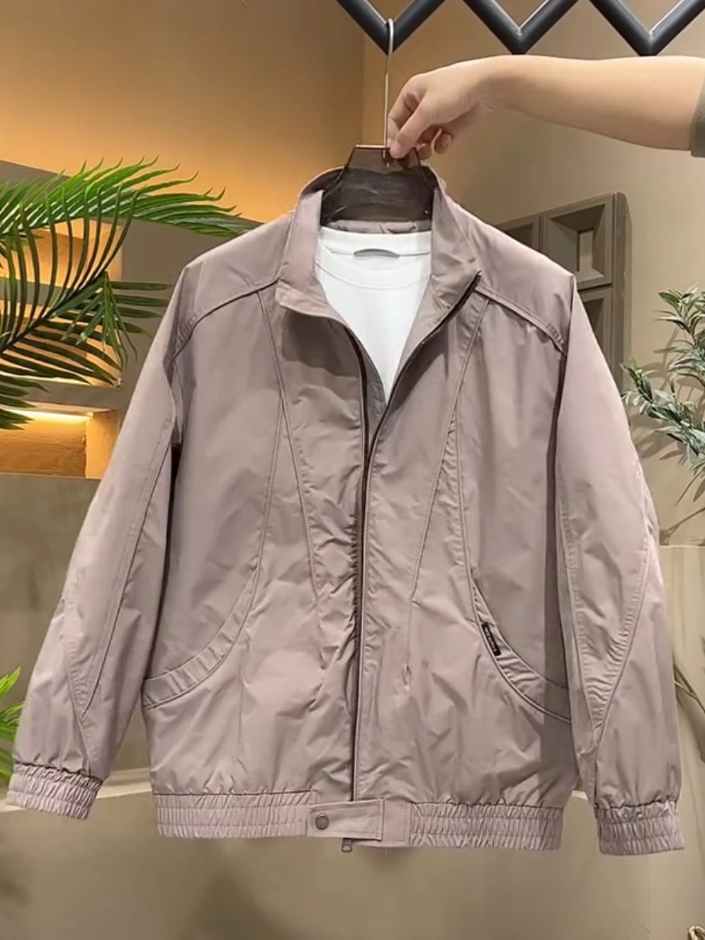 

Новая весенняя мужская повседневная свободная куртка с воротником-стойкой, модная рабочая одежда, ветрозащитная универсальная верхняя одежда