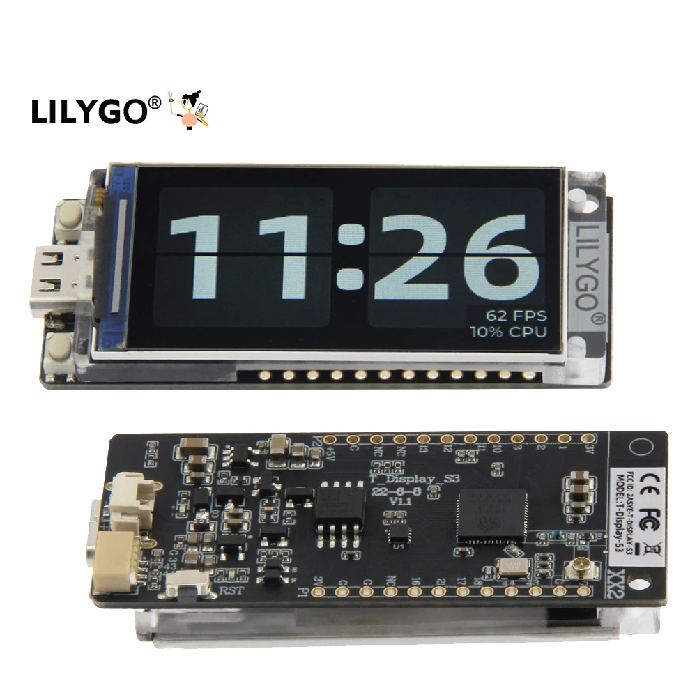 

LILYGO T-Display-S3 ESP32-S3 Макетная плата Flash 16 МБ WIFI Bluetooth 5,0 Беспроводной модуль с 1,9-дюймовым ЖК-дисплеем ST7789