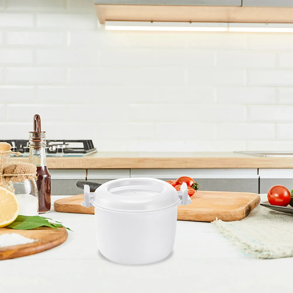 

1 set Microwave Rice Cooker Large Capacity Plastic Bento Box For Home Office Dorm Microwaveable Rice Container Steamer Practical