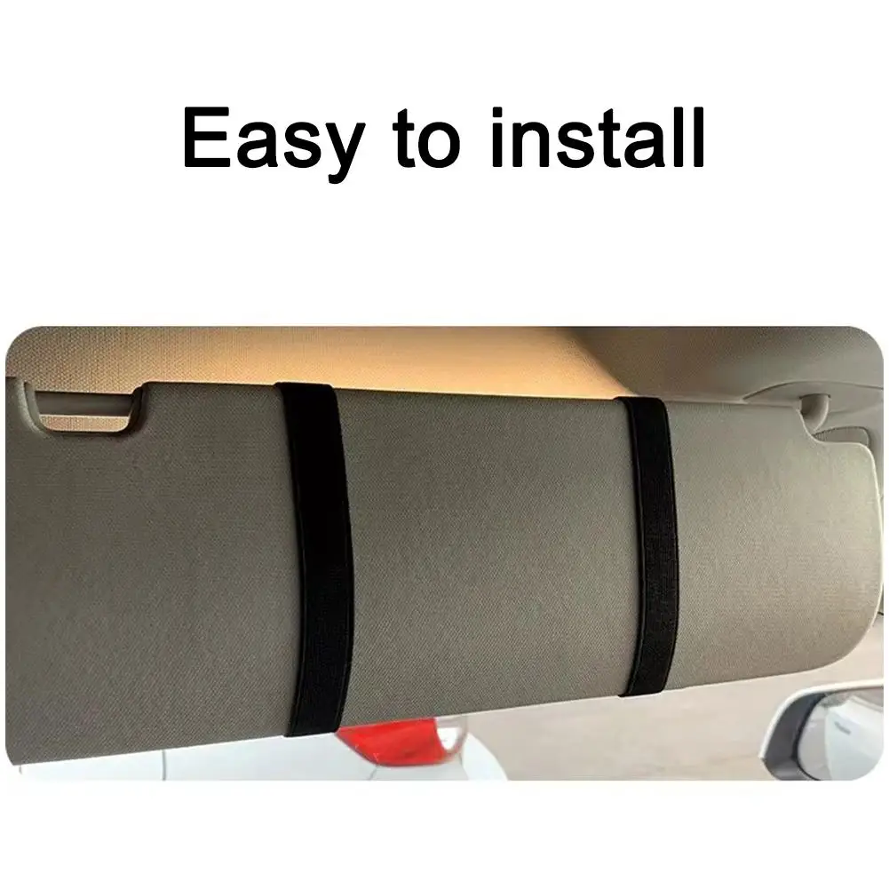 HD Car Sun Visor Makeup Mirror with LED Lights Shatterproof Design Easy Clip-on Installation Multi-Function Vanity Light