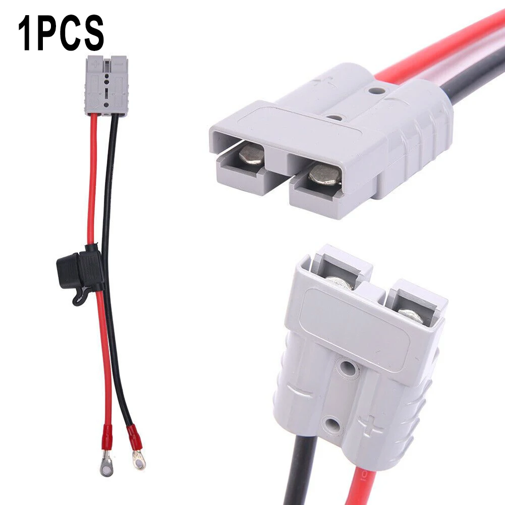 For Anderson Plug Lead To Lug M8 Terminal Battery Charging Connector Cable Kit 10AWG 50Amp  Plug Extension Cable Connector Fuse