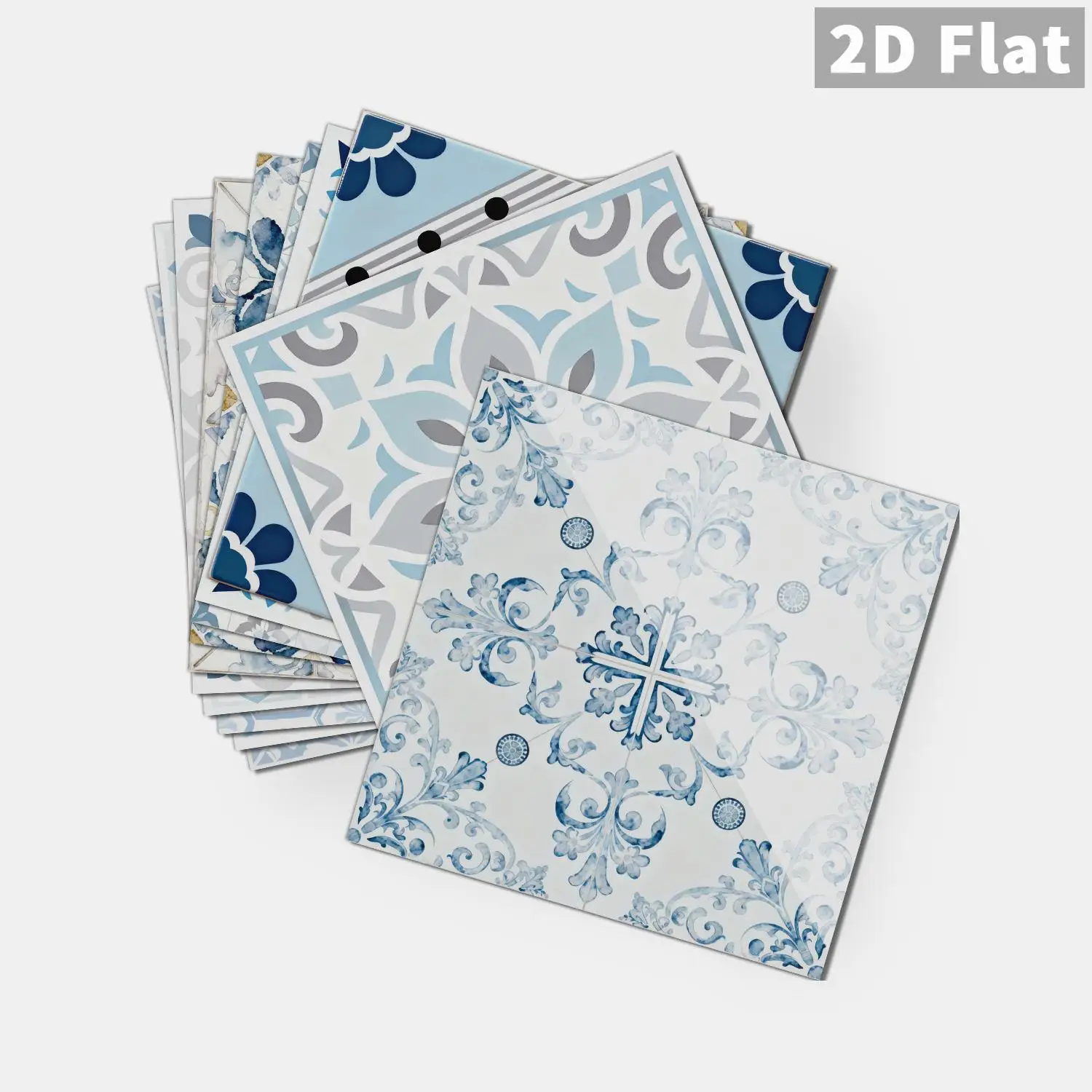 

Retro floral tile decal, 36 waterproof self-adhesive wall stickers, suitable for splash proof kitchen and bathroom walls