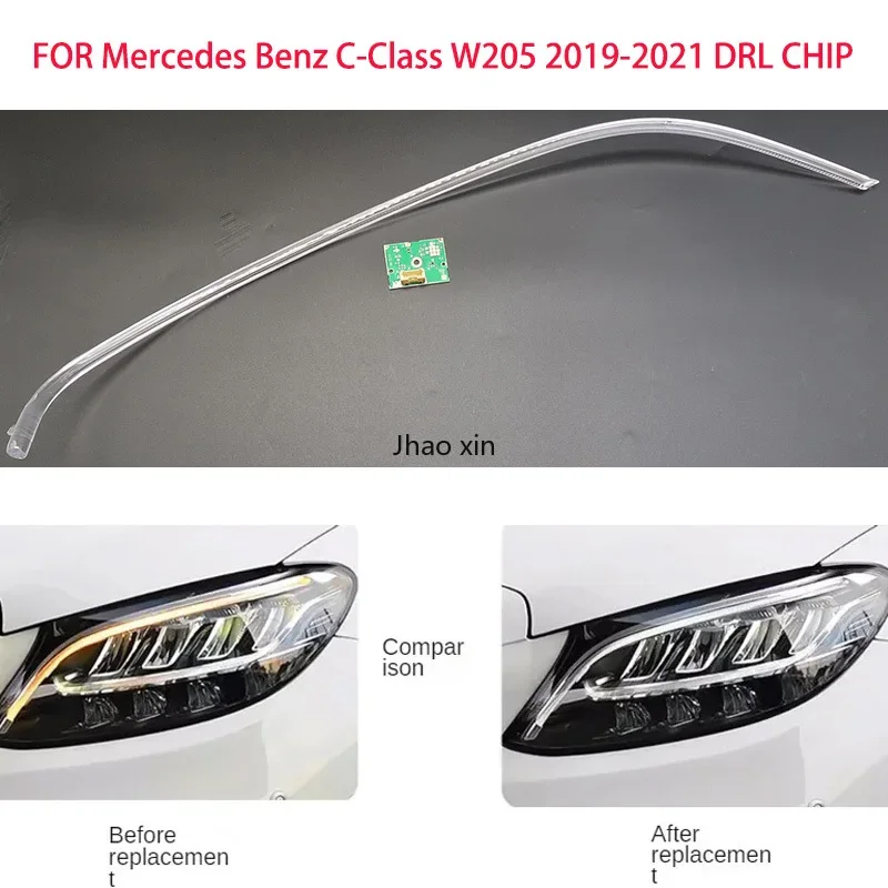 Car Headlights DRL Light Strips Angel Eyes Chip Ballast Module Illumination Repair Part FOR Mercedes Benz C-Class W205 2019-2021