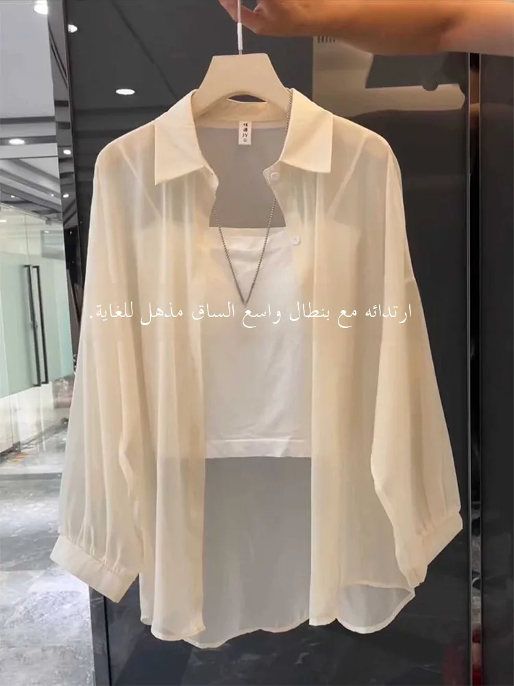 

Women's Ice Silk UV Protection Outerwear Summer 2024 New Sle Thin Me Cardigan ell Outerwear Long Sve Collar