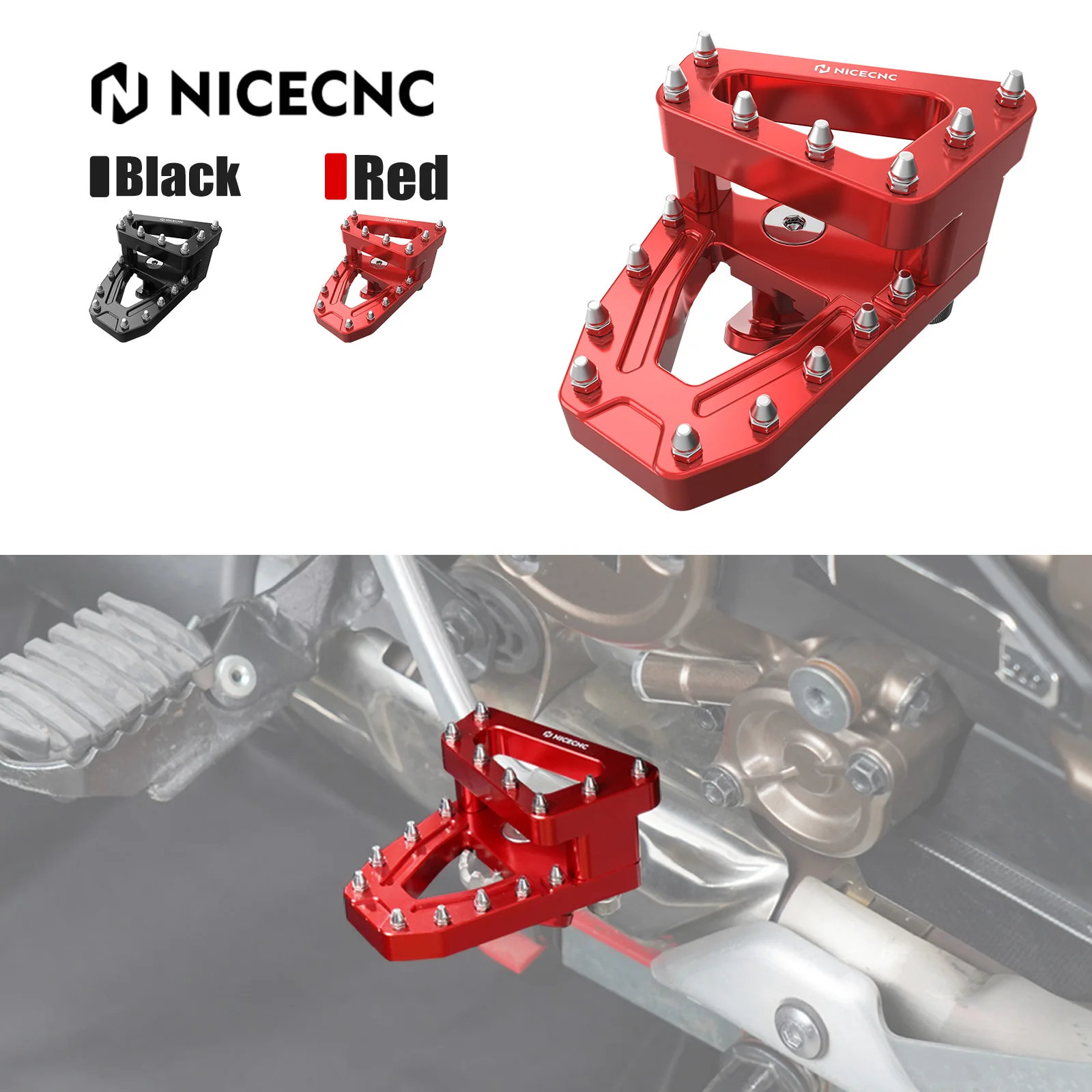 NICECNC pédale de levier de frein arrière agrandir Extension pour Honda CRF1000L Africa Twin/Adventure Sports CRF1100L Africa Twin Adventure