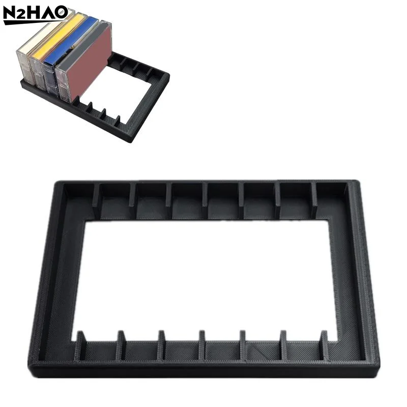 1 Pcs Cassette Tape Storage Rack Audio Cassette Tape Holder Rack 8/10 Slot Total Cassette Tape Organizer Rack For Studio Desktop