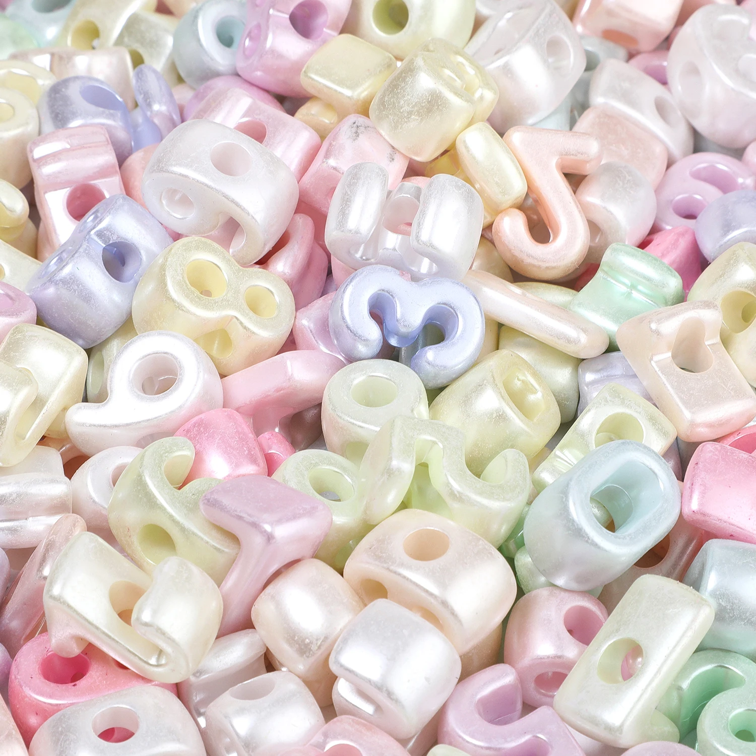21x14mm Zufällige bunte Zahlen Acryl-Abstandshalter lose Perlen für Schmuckherstellung Armbänder Handyketten DIY-Zubehör – Detail 1