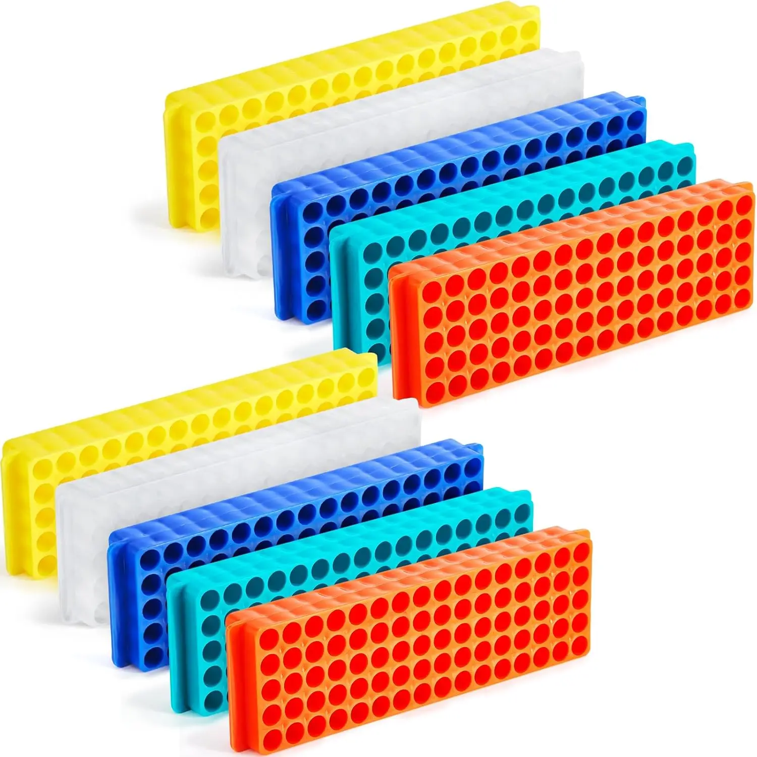 Tube Rack Microcentrifuge Tube Rack Double-Sided Plate 80 and 60 Holes Vial Rack Test Tube Holder for 0.2ml-2ml Centrifugal Pipe
