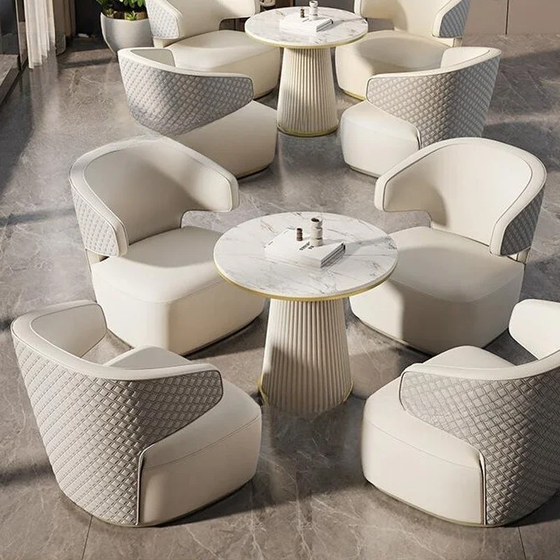 Reception Internet celebrity tables and chairs new sales office negotiation single sofa light luxury hotel rest area