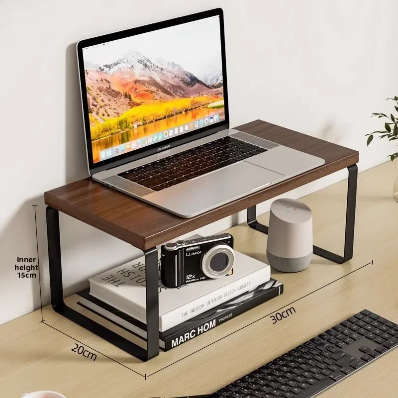 support-de-moniteur-d'ordinateur-de-bureau-sureleve-avec-rangement-integre-pour-bureau