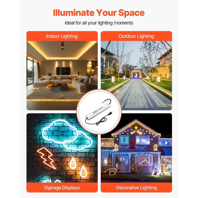 سائق LED 300 واط 24 فولت تيار مستمر محول الجهد المنخفض مقاوم للماء IP67 مصدر الطاقة #6