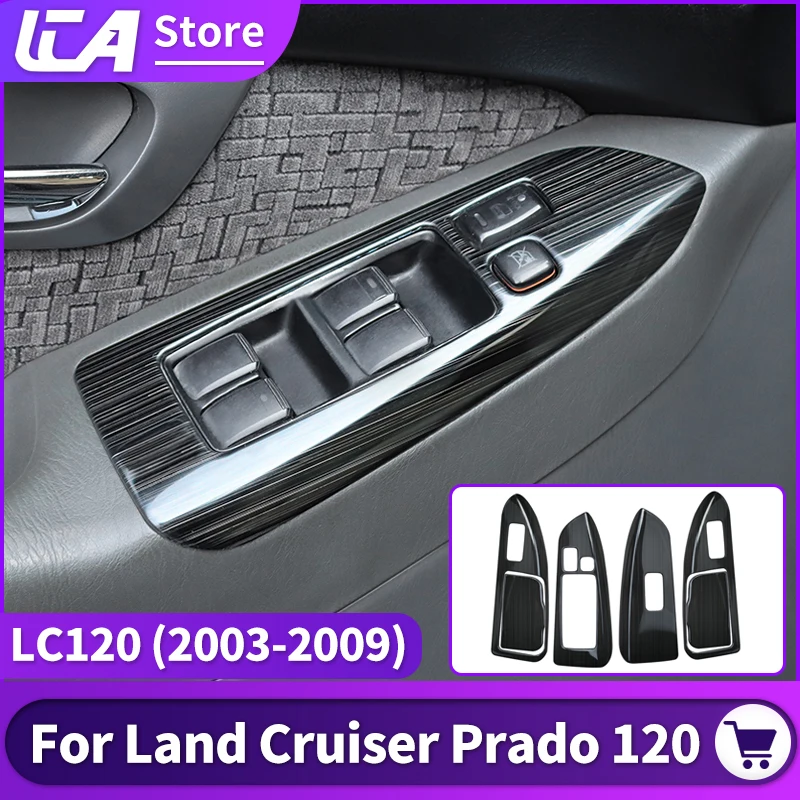 

For 2003-2009 Toyota Land Cruiser Prado 120 Modified Glass Control Button Panel Lc120 Door Handle Anti-Scratch FJ120 Accessories