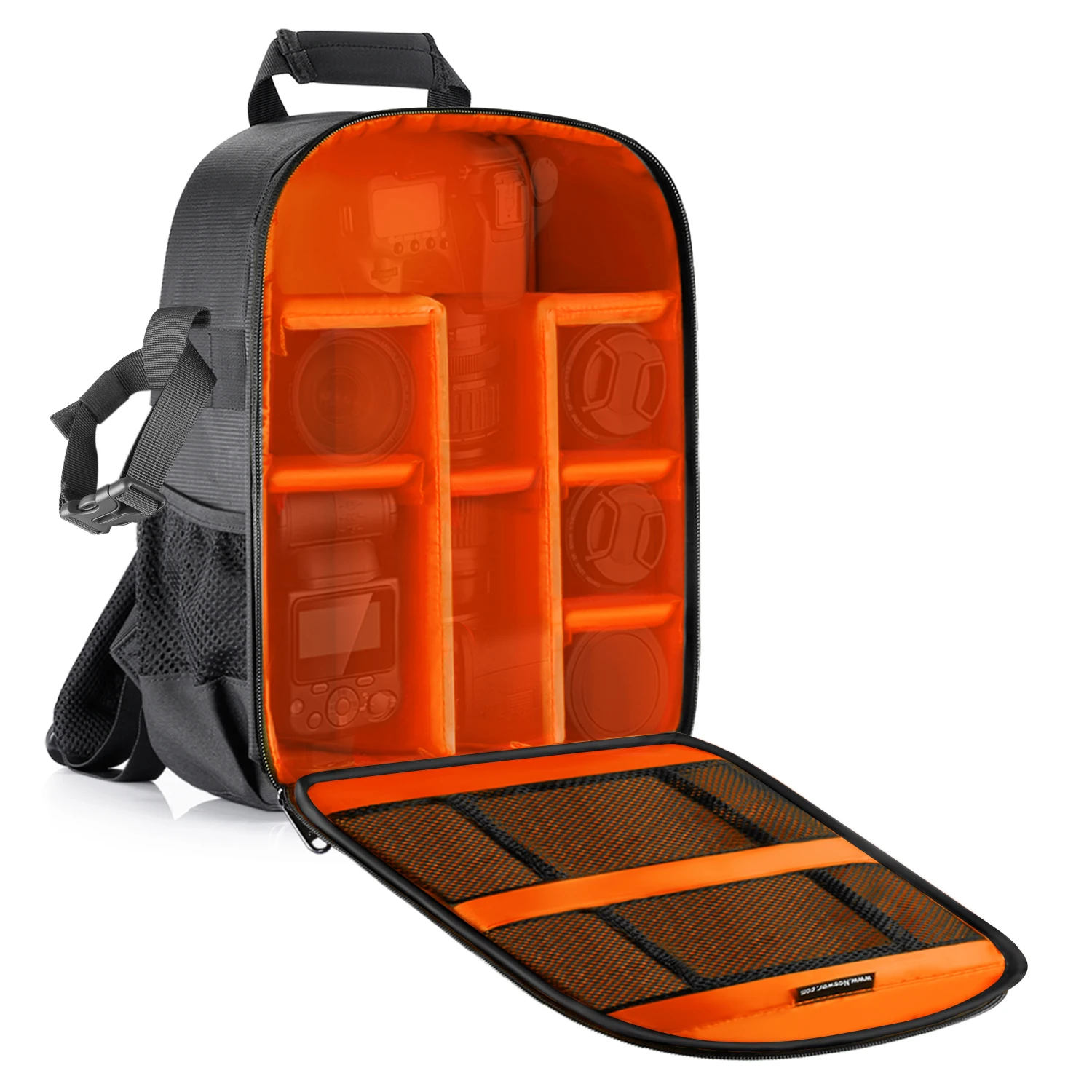 Sac à dos pour appareil photo NEEWER pour photographes avec compartiment étanche et antichoc, petite pochette d'insertion pour appareil photo reflex numérique