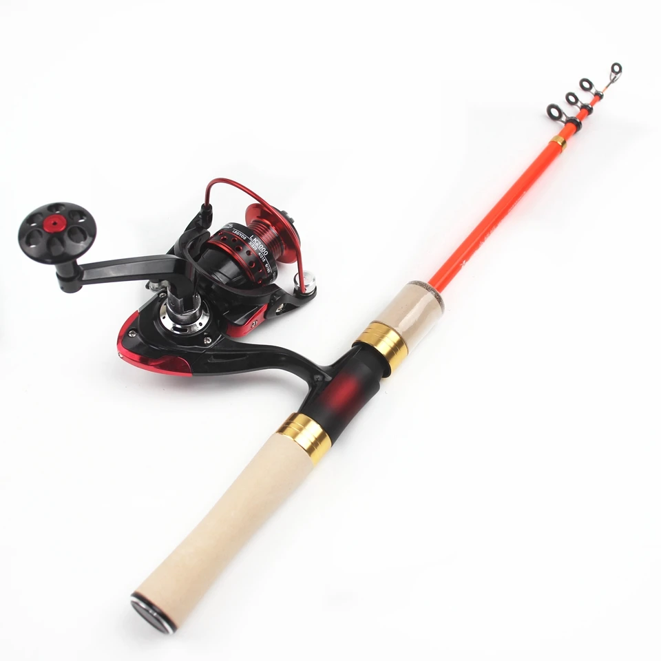 1.5M  Portable Ultra Light Travel Carbon Rod Fishing Tackle Set Ultrashort Spinning Casting Rod and Reel Combination Pesca