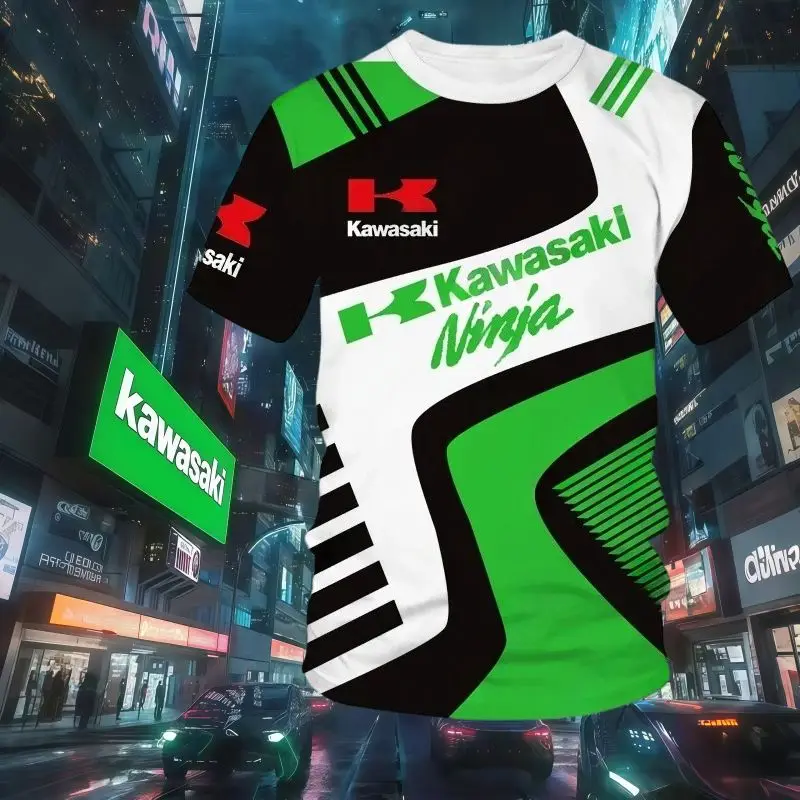 

Men Women New T-shirt Kawasaki Motorcycle Logo 3D Print Quick Drying Breathable Clothes 2025 Men Summer Fashion Casual T-shirts