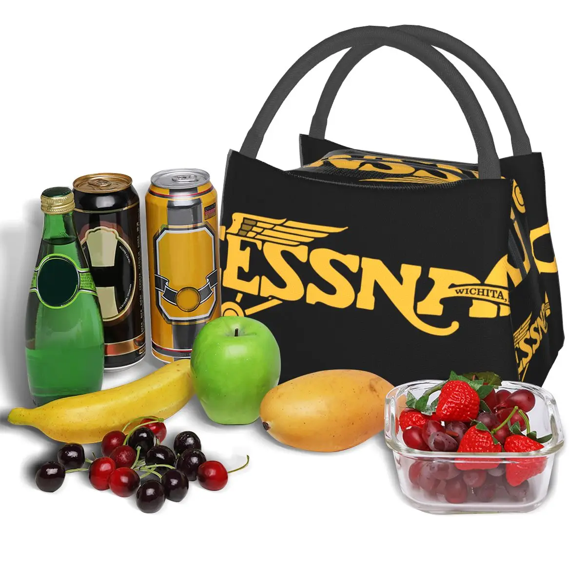 Cessna Logo Portable insulation bag for Cooler Thermal Food Office Pinic Container