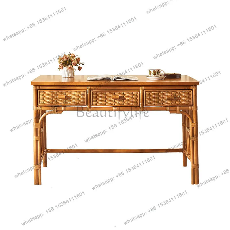 

Wabi Sabi Wind Home Study Rotating Chair Table Combination Medieval Handmade