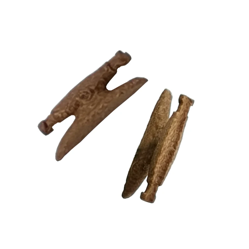 10PCS Miniature Wooden Side Shroud Cleat Model Length 6.5mm 9mm Mooring Fittings for Simulated Sailing Boat Rigging Accessories
