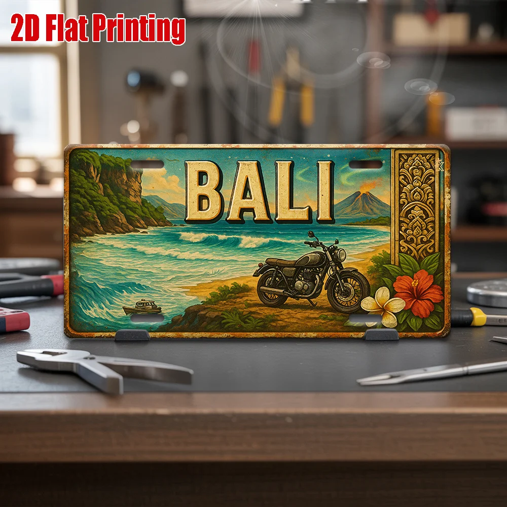 Home Office Bali - AL Bali Beach Motorcycle License Plate