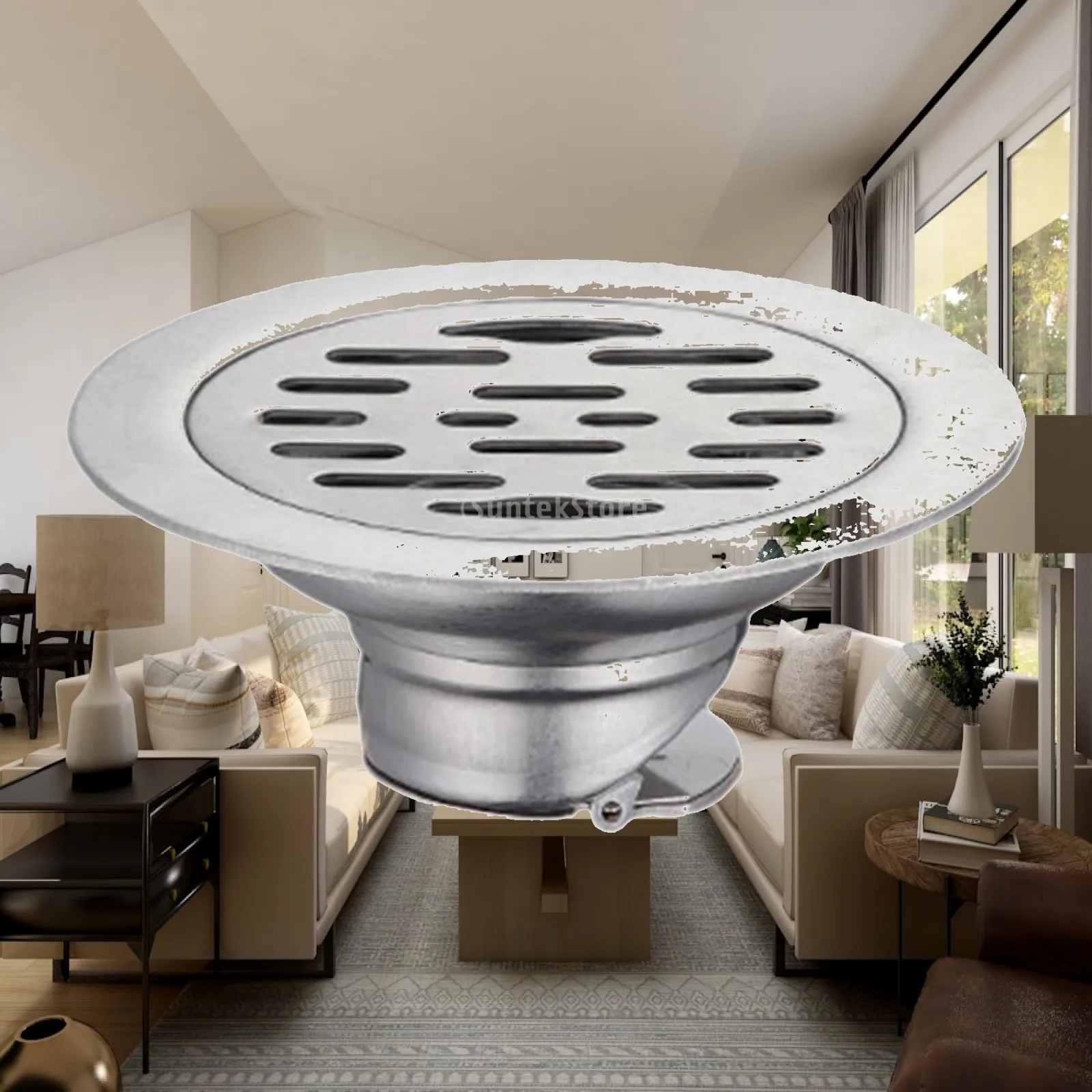 Floor Drain Core 10cm Odor Resistant Underground Easy to Use Sewer Core Pool Main Drain for Toilets Laundry Shower Basement Accs
