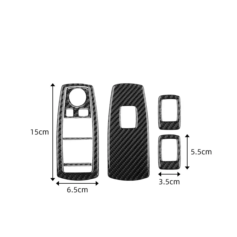 

Для BMW X3 E83 2004-2010 pegatina de fibra carbono Real Panel de botones de Control de elevación ventana cubierta embelle
