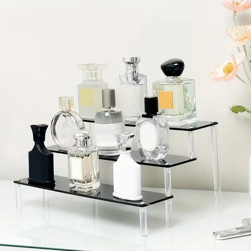Clear Acrylic Display Stand For Anime Figures Cupcake Shelf Organizer Desserts Holder Jewels Display Risers Stand Perfume Stand