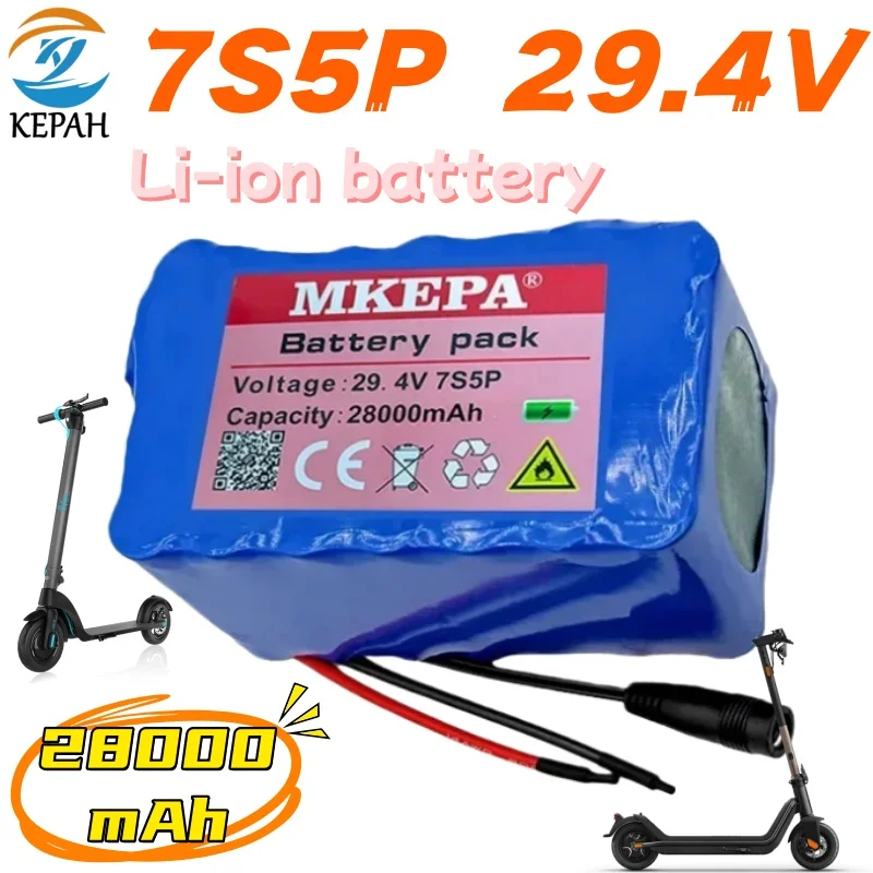 

100% New 7S5P 18650 24V 28Ah Rechargeable 29.4V suitable for wheelchair electric vehicles Electric Scooter with built-in BMS
