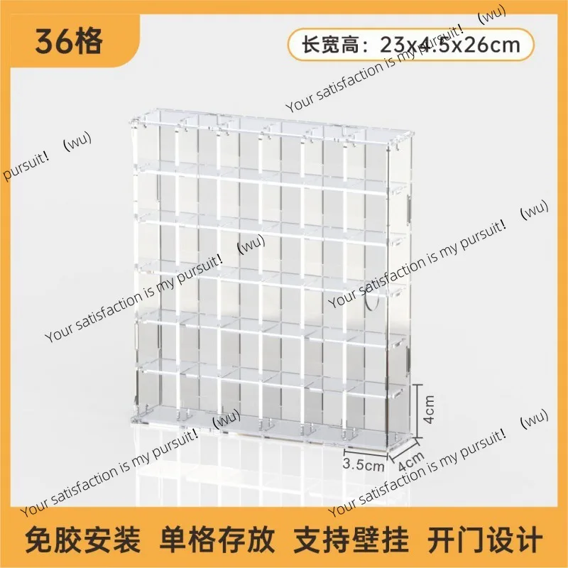 ZOCI, transparent display stand, wall-mounted acrylic lattice storage box, suitable for placing figures and Lego ornaments view 3