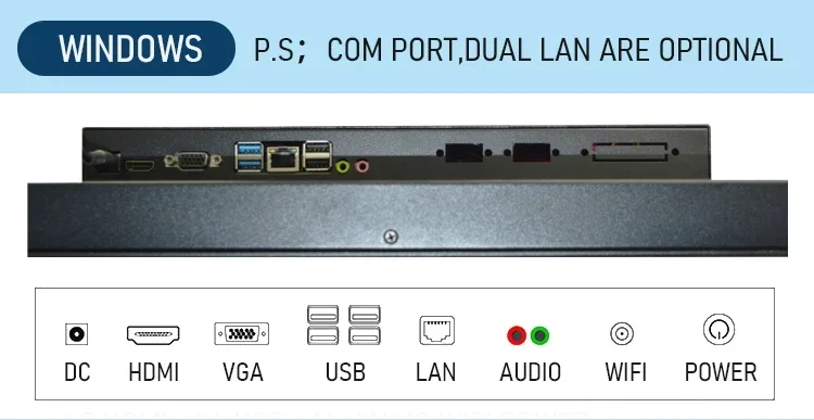 Mini PC industrial do painel do PC, All-in-One, tela táctil, Android, I3, I5, I7