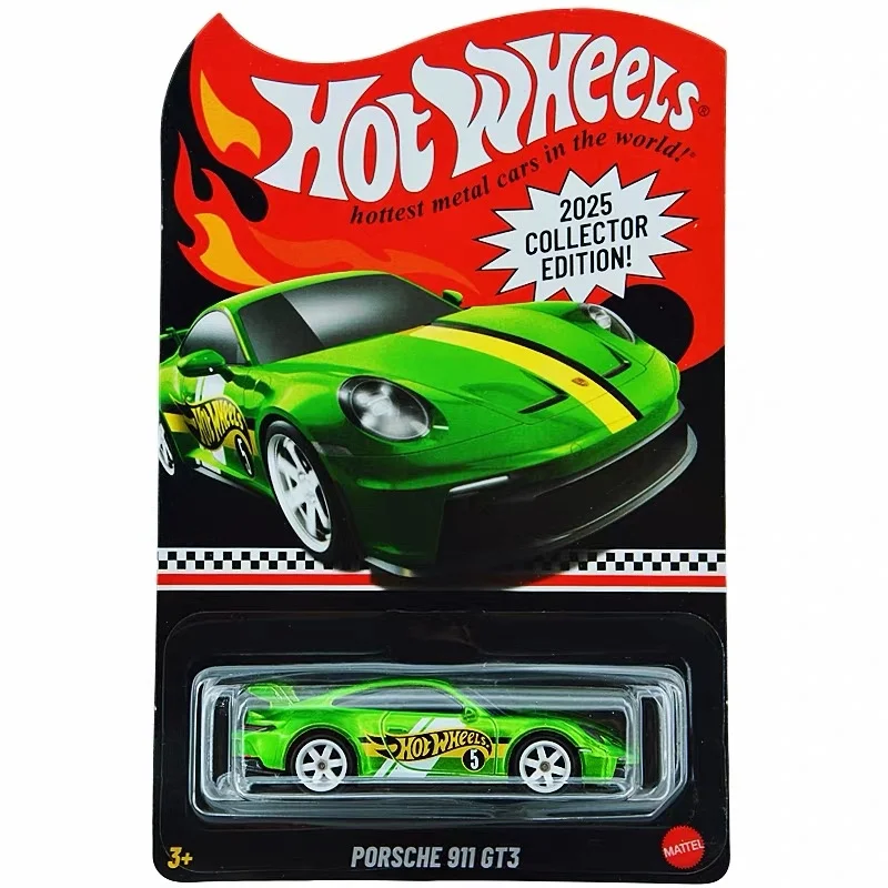 

1/64 Новая продажа Hot Wheels 2025, коллекционное издание, красная линия, модель автомобиля Porsche 911 GT3, коллекционные настольные украшения, игрушки для мальчиков, подарки
