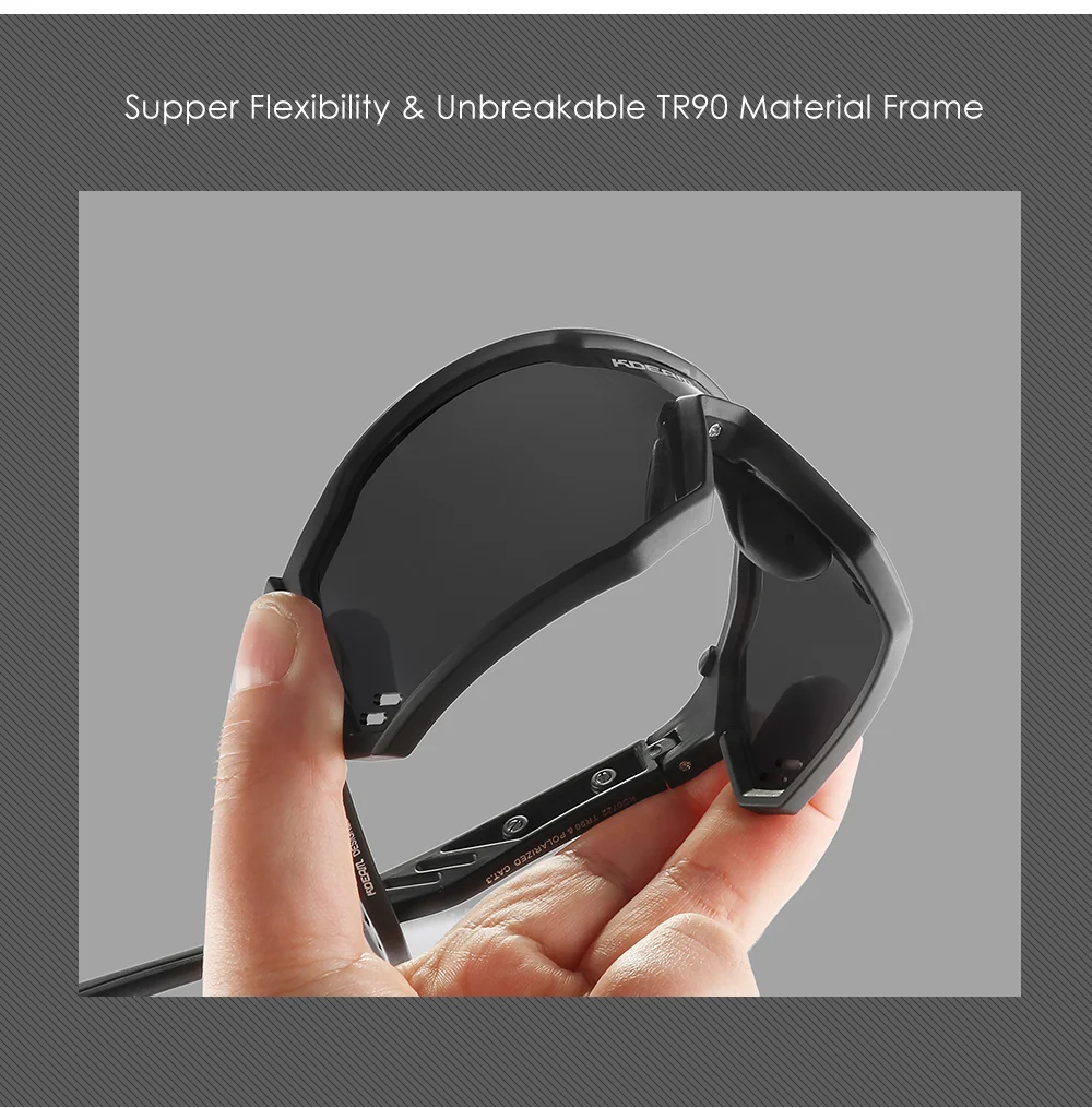 Kdeam High-End-Sports onnen brille polarisierte Herren-Fahrrad brille abnehmbarer Tr90-Rahmen und Nasen pads leicht auszu tauschen – Detail 12