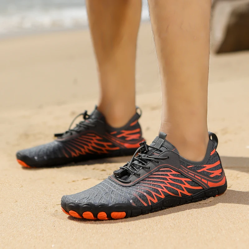 

Men'S Lightweight Barefoot Wading Shoes Quick-Dry Adjustable Design Suitable for Hiking Fitness and Swimming Beach Fishing Shoes