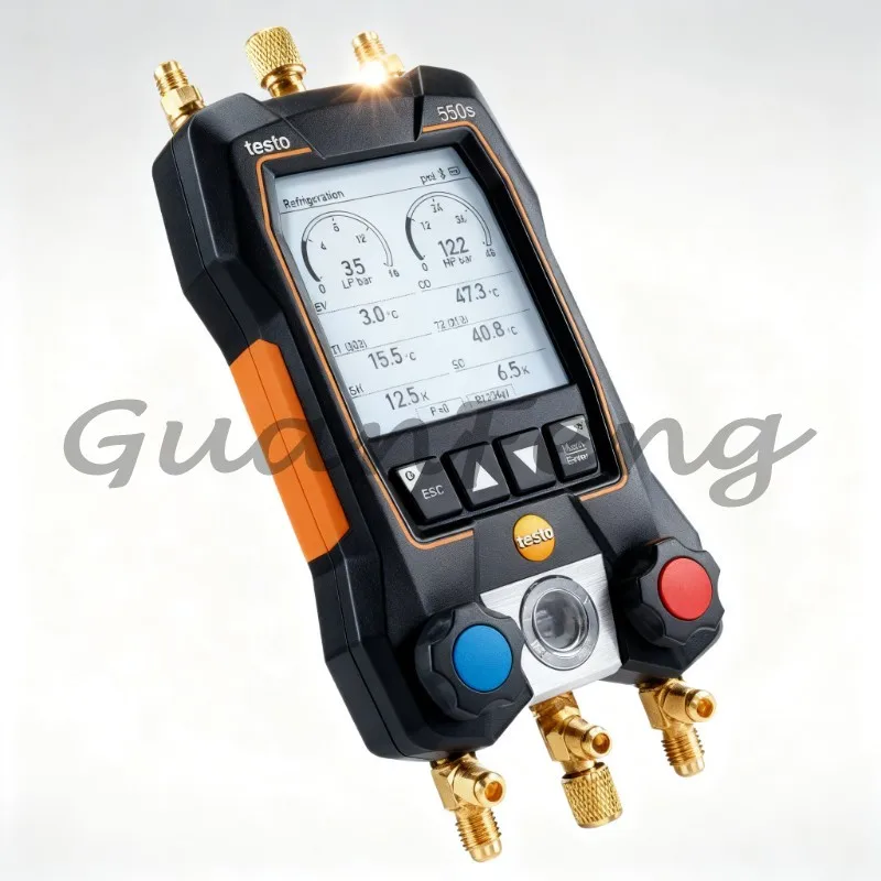 Refrigerant Pressure Gauge Set, Auto Air Conditioning Fluoride Snow Gauge for Refrigerant Filling