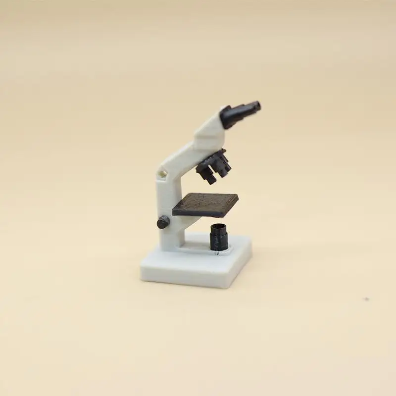 (.) Mini Microscope Model With Realistic Design Perfect For Dollhouse Decor Sand Table Building Photo Props view 5