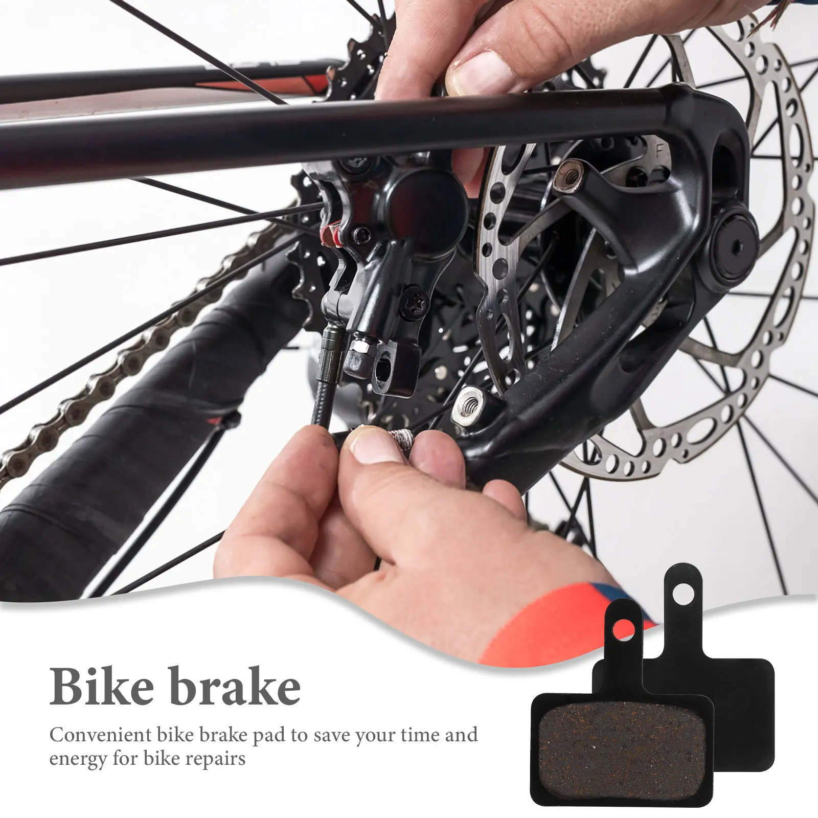 

6Sets Brake Pads Durable Bicycle Disc Brake Pads Wear-Resistant for Folding Bikes High Performance Cycling