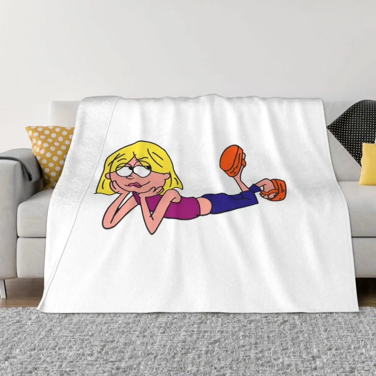 

Lizzie Mcguire cartoon Throw Blanket Bed Fashionable Blanket bed plaid cosplay anime For Sofa Thin