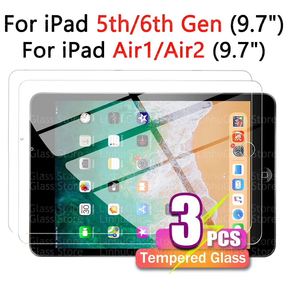Tempered Glass For iPad 5th/6th/Air1/Air2 (9.7