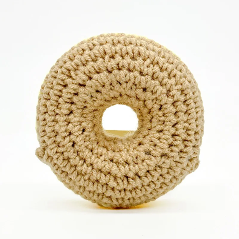 الطاقة الإيجابية دونات عناق جيب صغير اليدوية الحياكة دونات دمية مع بطاقة مضحك هدية عيد الميلاد غرفة المنزل الديكور #5